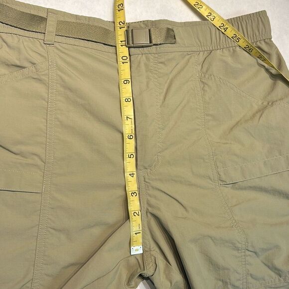 Eddie Bauer RipStop Tech Shorts Mens Sz Large Khaki Tan Adjustable Belt UPF - Picture 6 of 7